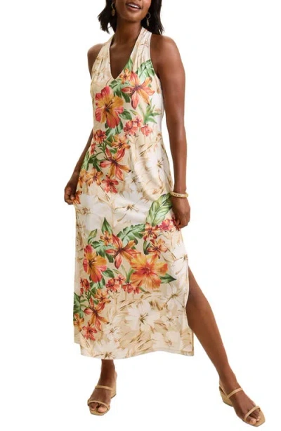 TOMMY BAHAMA TOMMY BAHAMA SANDY SOLAR BLOOM SLEEVELESS MAXI DRESS