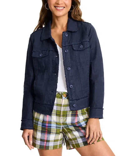 TOMMY BAHAMA TWO PALMS RAW-EDGE LINEN JACKET