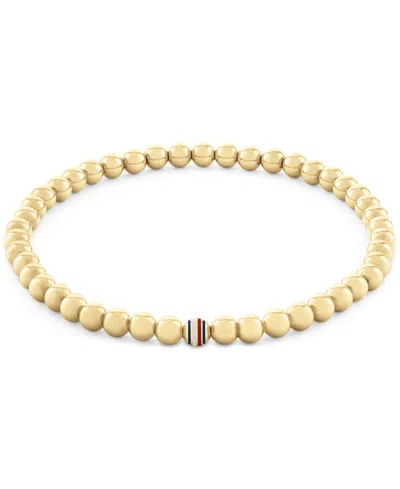 TOMMY HILFIGER BEADED STAINLESS STEEL STRETCH BRACELET