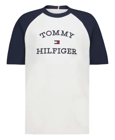 TOMMY HILFIGER BIG BOYS RAGLAN TERRY SHORT SLEEVE KNIT T-SHIRT