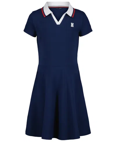 TOMMY HILFIGER BIG GIRLS JOHNNY COLLAR SOLID POLO DRESS