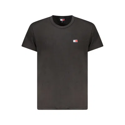 TOMMY HILFIGER BLACK COTTON MEN T-SHIRT