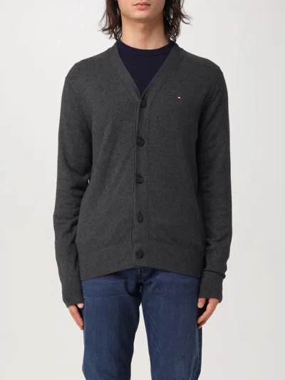 TOMMY HILFIGER CARDIGAN TOMMY HILFIGER MEN COLOR GREY