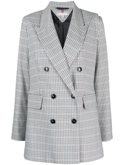 TOMMY HILFIGER CHECKED DOUBLE-BREASTED BLAZER