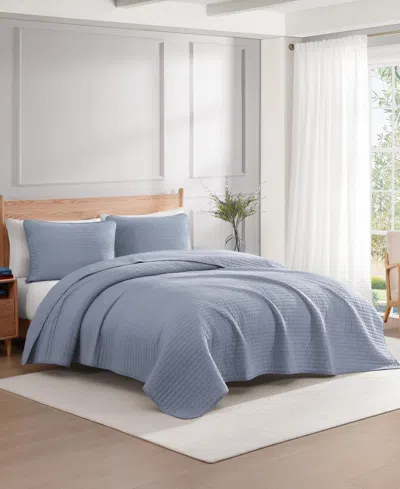 TOMMY HILFIGER CHRISTOPHER TEXTURE COTTON REVERSIBLE 3-PC. QUILT SET, FULL/QUEEN