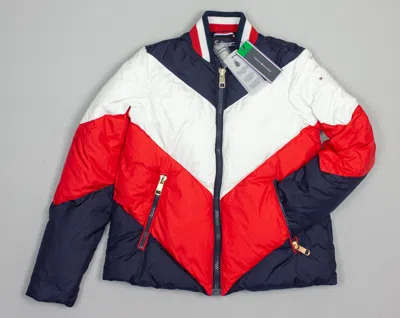 TOMMY HILFIGER TOMMY HILFIGER DAMEN COURTNEY COLORBLOCK BOMBER DAUNENJACKE GRÖSSE 2XS XXS