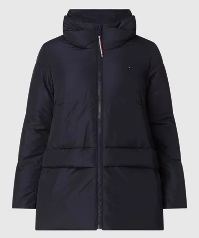 TOMMY HILFIGER TOMMY HILFIGER DAMEN WINTERJACKE STEPPKJACKE CURVY SORONA PAD LOGO COAT BLAU
