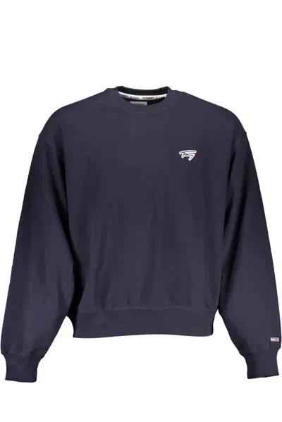 TOMMY HILFIGER ECO-CONSCIOUS BLUE CREW-NECK SWEATSHIRT