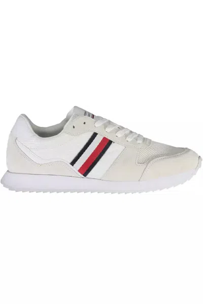 TOMMY HILFIGER ECO-CONSCIOUS WHITE SNEAKERS WITH LOGO ACCENT