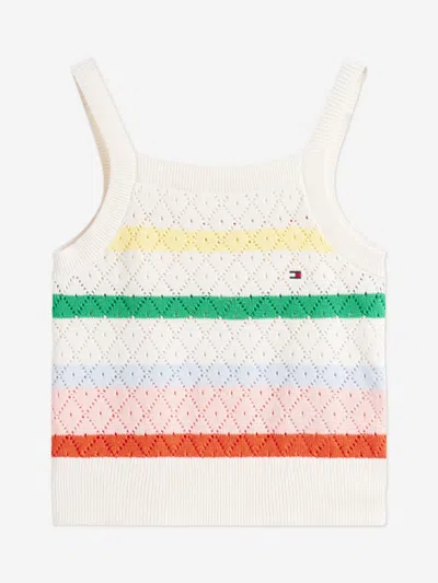 TOMMY HILFIGER TOMMY HILFIGER GIRLS STRIPED CROCHET TOP