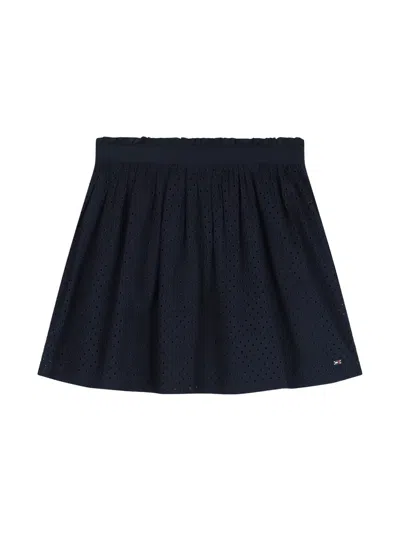 TOMMY HILFIGER JUNIOR BRODERIE-ANGLAISE COTTON SKIRT