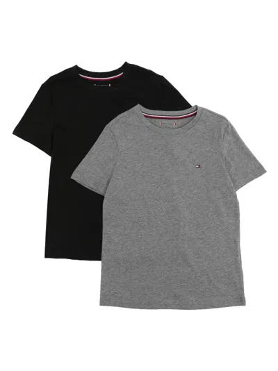 TOMMY HILFIGER JUNIOR LOGO-EMBROIDERED COTTON T-SHIRT (PACK OF TWO)