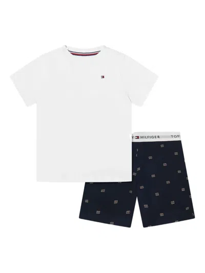 TOMMY HILFIGER JUNIOR LOGO-EMBROIDERED PYJAMA