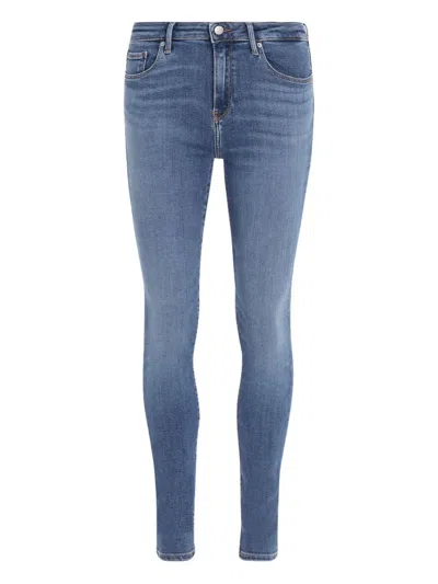 TOMMY HILFIGER LOGO-PATCH JEANS