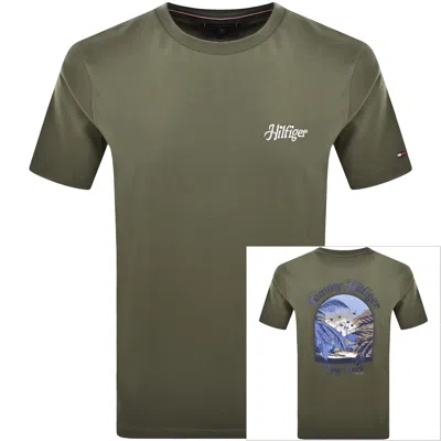 TOMMY HILFIGER TOMMY HILFIGER LOGO SUMMER T SHIRT GREEN
