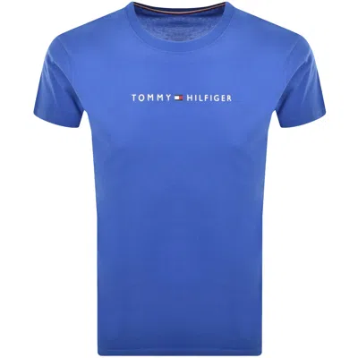 TOMMY HILFIGER TOMMY HILFIGER LOUNGE LOGO T SHIRT BLUE