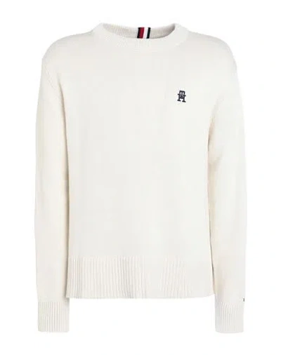 TOMMY HILFIGER TOMMY HILFIGER MAN SWEATER BEIGE SIZE L COTTON