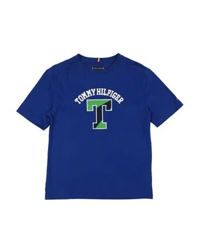 TOMMY HILFIGER TOMMY HILFIGER MAN T-SHIRT BLUE SIZE 7 COTTON