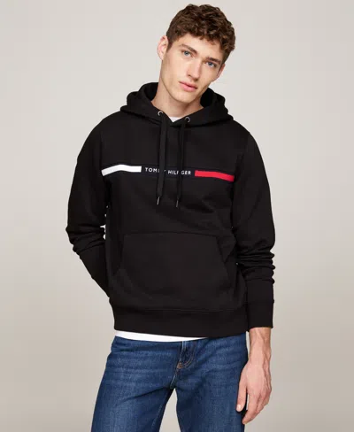 TOMMY HILFIGER MEN'S CHEST LOGO HOODIE
