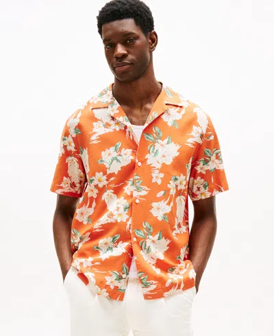 TOMMY HILFIGER MEN'S REGULAR-FIT FLORAL CAMP SHIRT