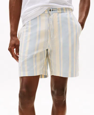 TOMMY HILFIGER MEN'S STRIPE 7" DRAWSTRING SHORTS