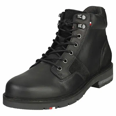 TOMMY HILFIGER TOMMY HILFIGER MIX OUTDOOR HERREN BLACK STIEFEL BEILAUFIG - 45 EU
