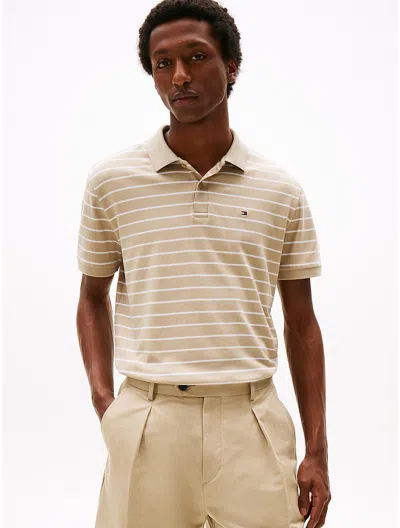 TOMMY HILFIGER REGULAR FIT STRIPE COTTON POLO