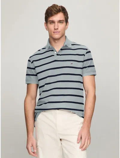 TOMMY HILFIGER REGULAR FIT STRIPE WICKING POLO