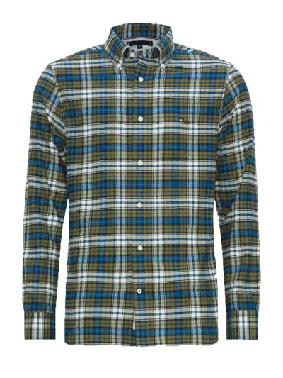 TOMMY HILFIGER SHIRTS MAN TOMMY HILFIGER MW0MW32890 BRUSHED TARTAN 0N1 PUTTING GREEN/MULTI