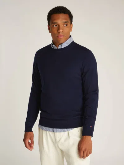 TOMMY HILFIGER SHIRTS MAN TOMMY HILFIGER MW0MW36539 DC FINE GAUGE MERINO DW5 DESERT SKY SKY