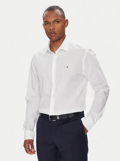 TOMMY HILFIGER SHIRTS MAN TOMMY HILFIGER MW0MW38347 - FLEX PPLN YCF OPTIC WHITE