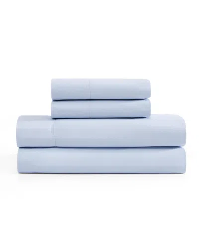 TOMMY HILFIGER SOLID 200-THREAD COUNT COTTON PERCALE 4-PC. SHEET SET, QUEEN