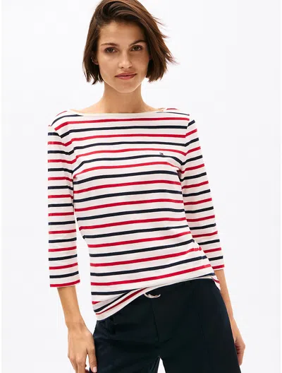 TOMMY HILFIGER STRIPE BOATNECK T