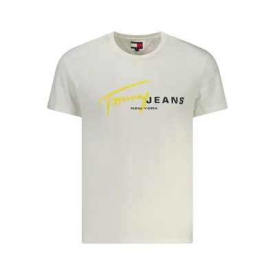 TOMMY HILFIGER WHITE COTTON MEN T-SHIRT