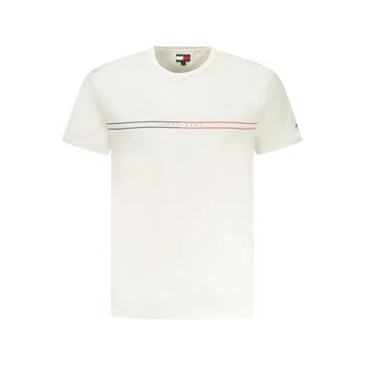 TOMMY HILFIGER WHITE COTTON MEN T-SHIRT