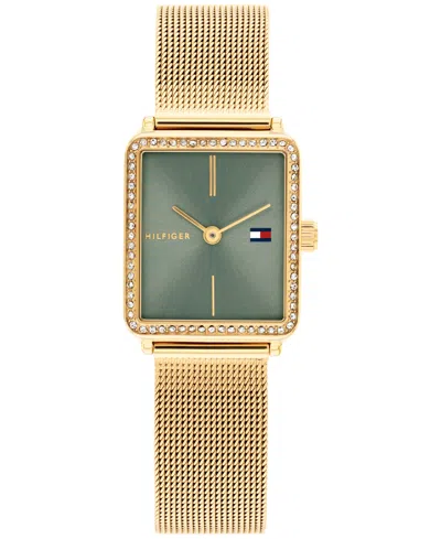 TOMMY HILFIGER WOMEN'S QUARTZ GOLD-TONE STAINLESS STEEL BRACELET WATCH, 21.3MM