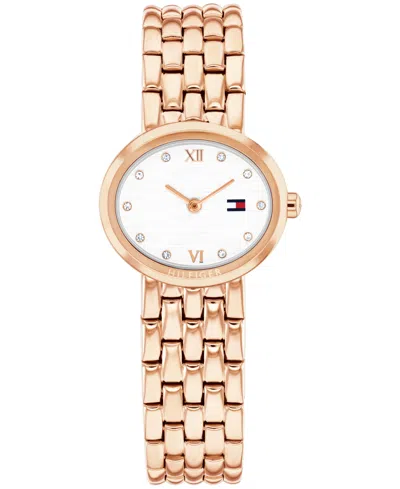 TOMMY HILFIGER WOMEN'S QUARTZ ROSE GOLD TONE STAINLESS STEEL BRACELET WATCH, 25MM