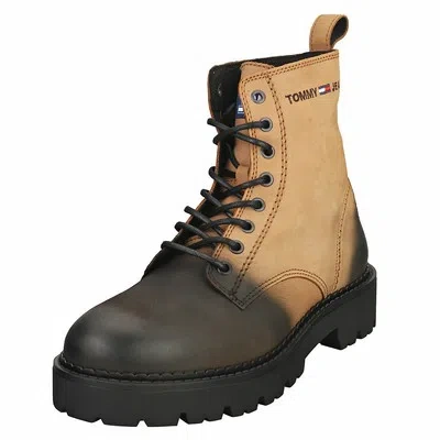 TOMMY JEANS TOMMY JEANS LACE UP BRUSHED HERREN CRACKED EARTH BLACK STIEFEL KLASSISCH - 44 EU