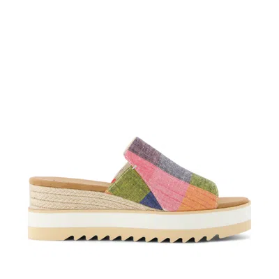TOMS SHOES DIANA PICNIC PLAID MULE SANDAL