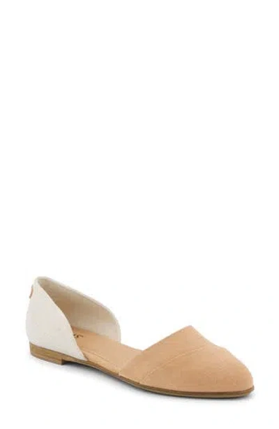 TOMS TOMS SUEDE & TWILL D'ORSAY FLAT