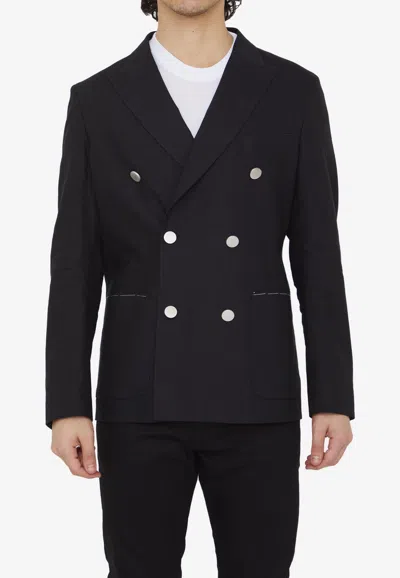 TONELLO DOUBLE-BREASTED STRETCH BLAZER