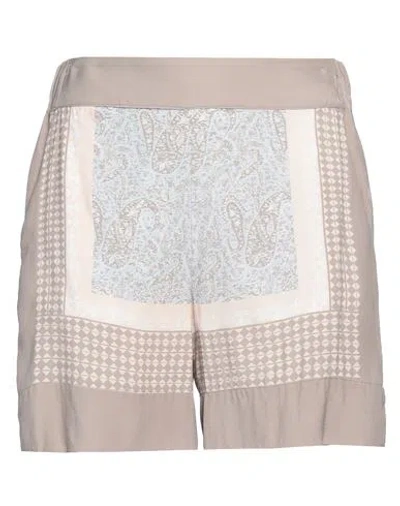 TONET TONET WOMAN SHORTS & BERMUDA SHORTS LIGHT GREY SIZE 4 VISCOSE