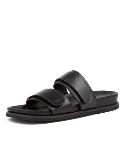 TONY BIANCO TONY BIANCO HAWK BLACK CAPRETTO WOMENS SHOES CASUAL SANDALS SANDALS FLAT