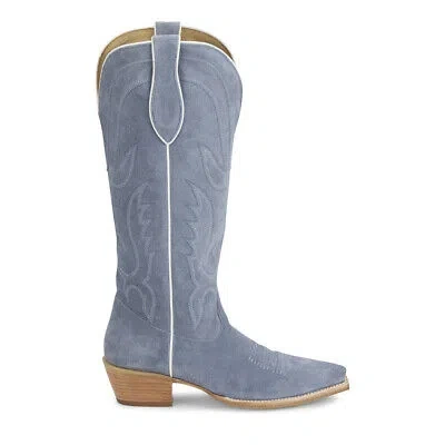 TONY LAMA TONY LAMA LIZ EMBROIDERED SNIP TOE COWBOY WOMENS BLUE CASUAL BOOTS DR4261