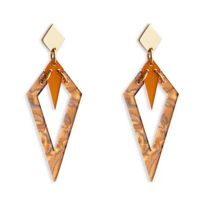 TOOLALLY WOMEN'S GOLD / YELLOW / ORANGE ARROWHEADS - TIGER SHELL