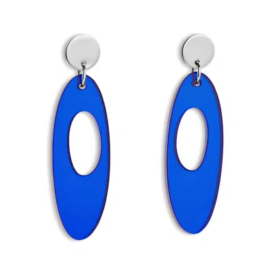 TOOLALLY WOMEN'S HEPWORTH EARRINGS - BLUE MIRROR