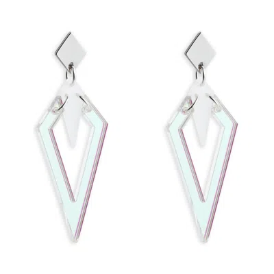 TOOLALLY WOMEN'S WHITE / SILVER ARROWHEADS - IRIDESCENT AND WHITE FROST