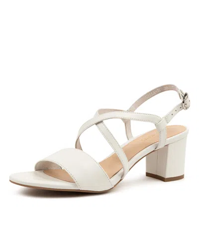 TOP END TOP END GELLA PALE GOLD LEATHER WOMENS SHOES DRESS SANDALS HEELED