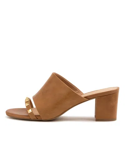 TOP END TOP END GLADER BLACK LEATHER WOMENS SHOES CASUAL SANDALS HEELED