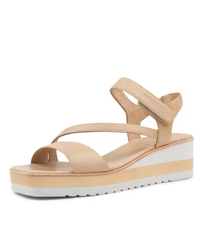 TOP END TOP END HALRY NAVY LEATHER WOMENS SHOES CASUAL SANDALS HEELED